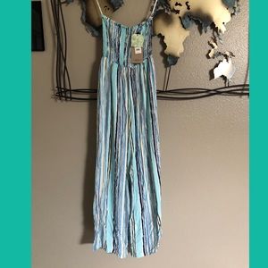 Size Medium strapless flowy pants jumpsuit